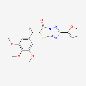 molecular formula C18H15N3O5S B15026948 (5Z)-2-(furan-2-yl)-5-(3,4,5-trimethoxybenzylidene)[1,3]thiazolo[3,2-b][1,2,4]triazol-6(5H)-one 