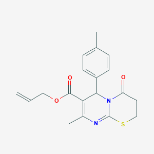 molecular formula C19H20N2O3S B15026956 prop-2-en-1-yl 8-methyl-6-(4-methylphenyl)-4-oxo-3,4-dihydro-2H,6H-pyrimido[2,1-b][1,3]thiazine-7-carboxylate 