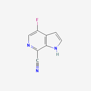 molecular formula C8H4FN3 B1502699 4-Fluoro-1H-pyrrolo[2,3-C]pyridine-7-carbonitrile CAS No. 446284-50-0