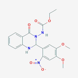 ethyl [2-(4,5-dimethoxy-2-nitrophenyl)-4-oxo-1,4-dihydroquinazolin-3(2H)-yl]carbamate