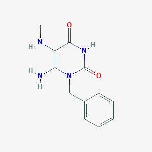 molecular formula C12H14N4O2 B015027 6-Amino-1-benzyl-5-methylaminouracil CAS No. 72816-88-7