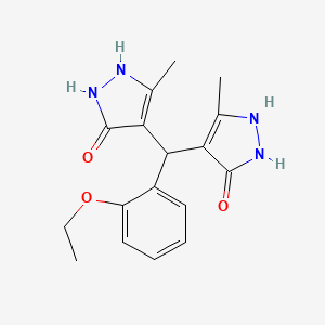 4-[(2-ethoxyphenyl)(5-hydroxy-3-methyl-1H-pyrazol-4-yl)methyl]-3-methyl-1H-pyrazol-5-ol