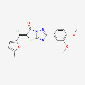 (5Z)-2-(3,4-dimethoxyphenyl)-5-[(5-methyl-2-furyl)methylene][1,3]thiazolo[3,2-b][1,2,4]triazol-6(5H)-one