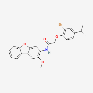 2-[2-bromo-4-(propan-2-yl)phenoxy]-N-(2-methoxydibenzo[b,d]furan-3-yl)acetamide