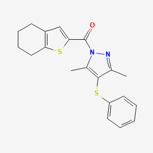 [3,5-dimethyl-4-(phenylsulfanyl)-1H-pyrazol-1-yl](4,5,6,7-tetrahydro-1-benzothiophen-2-yl)methanone