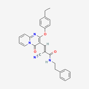 molecular formula C28H24N4O3 B15027091 (2E)-2-cyano-3-[2-(4-ethylphenoxy)-4-oxo-4H-pyrido[1,2-a]pyrimidin-3-yl]-N-(2-phenylethyl)prop-2-enamide 