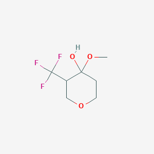 molecular formula C7H11F3O3 B1502711 4-Methoxy-3-(trifluoromethyl)oxan-4-OL 