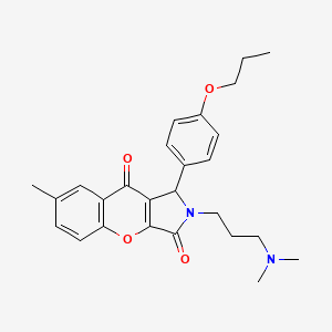 2-[3-(Dimethylamino)propyl]-7-methyl-1-(4-propoxyphenyl)-1,2-dihydrochromeno[2,3-c]pyrrole-3,9-dione