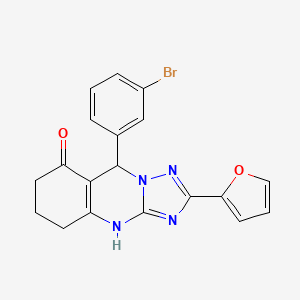 9-(3-bromophenyl)-2-(furan-2-yl)-5,6,7,9-tetrahydro-[1,2,4]triazolo[5,1-b]quinazolin-8(4H)-one