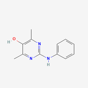 molecular formula C12H13N3O B1502714 4,6-二甲基-2-(苯氨基)-5-嘧啶醇 CAS No. 790293-36-6
