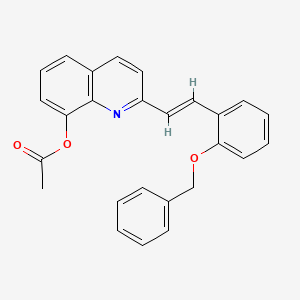 2-{(E)-2-[2-(benzyloxy)phenyl]ethenyl}quinolin-8-yl acetate