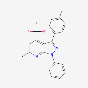 6-methyl-3-(4-methylphenyl)-1-phenyl-4-(trifluoromethyl)-1H-pyrazolo[3,4-b]pyridine