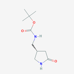 molecular formula C10H18N2O3 B1502717 (R)-tert-Butyl ((5-oxopyrrolidin-3-yl)methyl)carbamate 