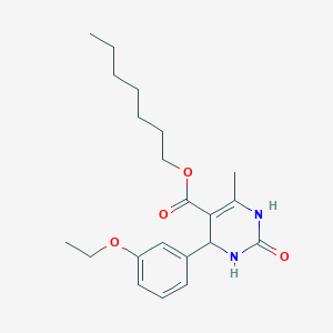 Heptyl 4-(3-ethoxyphenyl)-6-methyl-2-oxo-1,2,3,4-tetrahydropyrimidine-5-carboxylate