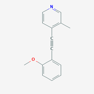 molecular formula C15H13NO B1502719 3-Picoline,4-[(o-methoxyphenyl)ethynyl]- 