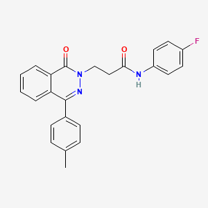 molecular formula C24H20FN3O2 B15027192 N-(4-fluorophenyl)-3-[4-(4-methylphenyl)-1-oxophthalazin-2(1H)-yl]propanamide 