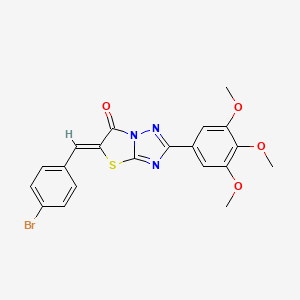 molecular formula C20H16BrN3O4S B15027242 (5Z)-5-(4-bromobenzylidene)-2-(3,4,5-trimethoxyphenyl)[1,3]thiazolo[3,2-b][1,2,4]triazol-6(5H)-one 