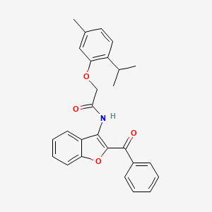 2-[5-methyl-2-(propan-2-yl)phenoxy]-N-[2-(phenylcarbonyl)-1-benzofuran-3-yl]acetamide