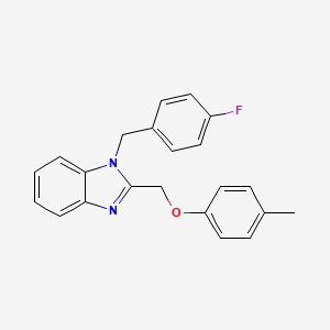 molecular formula C22H19FN2O B15027252 1H-Benzoimidazole, 1-(4-fluorobenzyl)-2-p-tolyloxymethyl- 