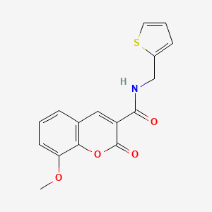 8-methoxy-2-oxo-N-(thiophen-2-ylmethyl)-2H-chromene-3-carboxamide