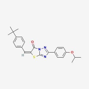 molecular formula C24H25N3O2S B15027299 (5E)-5-(4-tert-butylbenzylidene)-2-(4-isopropoxyphenyl)[1,3]thiazolo[3,2-b][1,2,4]triazol-6(5H)-one CAS No. 371126-97-5