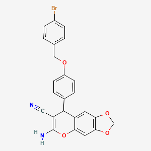 6-amino-8-{4-[(4-bromobenzyl)oxy]phenyl}-8H-[1,3]dioxolo[4,5-g]chromene-7-carbonitrile