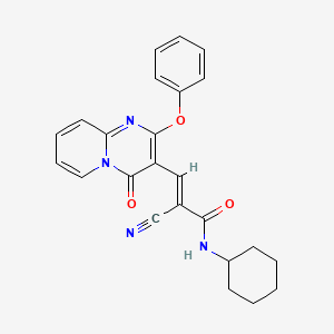 (2E)-2-Cyano-N-cyclohexyl-3-{4-oxo-2-phenoxy-4H-pyrido[1,2-A]pyrimidin-3-YL}prop-2-enamide