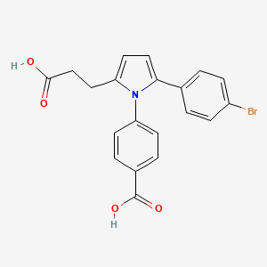 4-[2-(4-bromophenyl)-5-(2-carboxyethyl)-1H-pyrrol-1-yl]benzoic acid