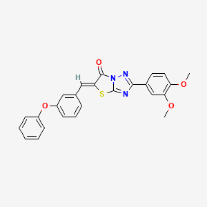 (5Z)-2-(3,4-dimethoxyphenyl)-5-(3-phenoxybenzylidene)[1,3]thiazolo[3,2-b][1,2,4]triazol-6(5H)-one