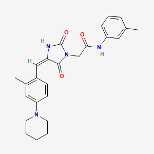 N-(3-methylphenyl)-2-{(4E)-4-[2-methyl-4-(piperidin-1-yl)benzylidene]-2,5-dioxoimidazolidin-1-yl}acetamide