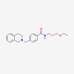 molecular formula C22H28N2O2 B15027381 4-(3,4-Dihydro-1H-isoquinolin-2-ylmethyl)-N-(3-ethoxy-propyl)-benzamide 