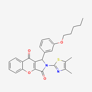 2-(4,5-Dimethyl-1,3-thiazol-2-yl)-1-[3-(pentyloxy)phenyl]-1,2-dihydrochromeno[2,3-c]pyrrole-3,9-dione