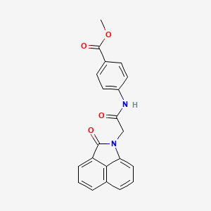 molecular formula C21H16N2O4 B15027408 methyl 4-{[(2-oxobenzo[cd]indol-1(2H)-yl)acetyl]amino}benzoate 