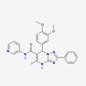 7-(3,4-dimethoxyphenyl)-5-methyl-2-phenyl-N-(pyridin-3-yl)-4,7-dihydro[1,2,4]triazolo[1,5-a]pyrimidine-6-carboxamide