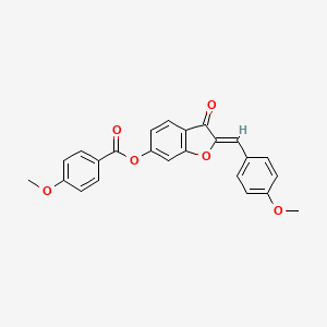 (2Z)-2-(4-methoxybenzylidene)-3-oxo-2,3-dihydro-1-benzofuran-6-yl 4-methoxybenzoate