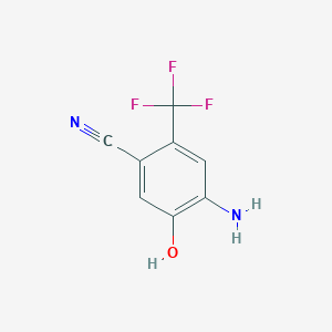 molecular formula C8H5F3N2O B1502749 4-Amino-5-hydroxy-2-(trifluoromethyl)benzonitrile CAS No. 1131623-15-8