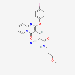 (2E)-2-cyano-N-(3-ethoxypropyl)-3-[2-(4-fluorophenoxy)-4-oxo-4H-pyrido[1,2-a]pyrimidin-3-yl]prop-2-enamide