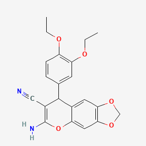 6-amino-8-(3,4-diethoxyphenyl)-8H-[1,3]dioxolo[4,5-g]chromene-7-carbonitrile