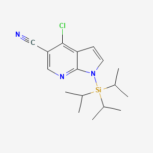 molecular formula C17H24ClN3Si B1502753 1H-Pyrrolo[2,3-B]pyridine-5-carbonitrile, 4-chloro-1-[tris(1-methylethyl)silyl]- 