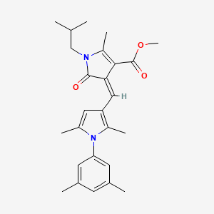 methyl (4Z)-4-{[1-(3,5-dimethylphenyl)-2,5-dimethyl-1H-pyrrol-3-yl]methylidene}-2-methyl-1-(2-methylpropyl)-5-oxo-4,5-dihydro-1H-pyrrole-3-carboxylate