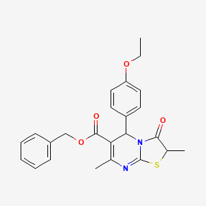 benzyl 5-(4-ethoxyphenyl)-2,7-dimethyl-3-oxo-2,3-dihydro-5H-[1,3]thiazolo[3,2-a]pyrimidine-6-carboxylate