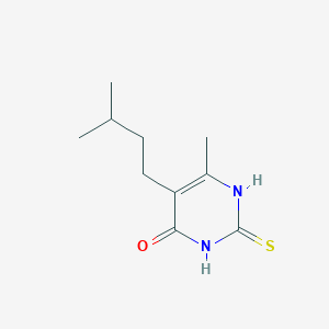 molecular formula C10H16N2OS B15027565 5-Isopentyl-2-mercapto-6-methylpyrimidin-4-ol CAS No. 17005-48-0