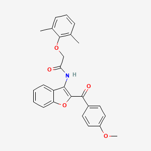 2-(2,6-dimethylphenoxy)-N-[2-(4-methoxybenzoyl)-1-benzofuran-3-yl]acetamide