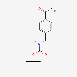 molecular formula C13H18N2O3 B1502759 叔丁基4-氨基甲酰基苄基氨基甲酸酯 CAS No. 871721-44-7