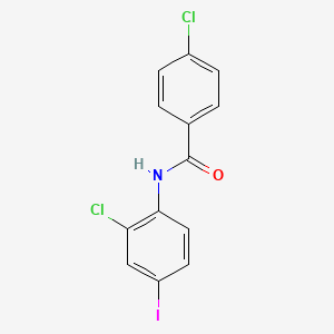 molecular formula C13H8Cl2INO B1502760 4-chloro-N-(2-chloro-4-iodophenyl)benzamide 