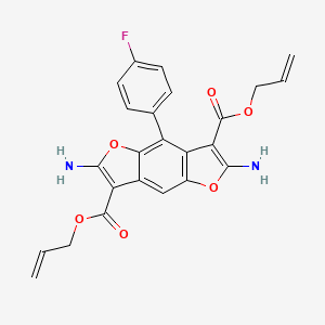 molecular formula C24H19FN2O6 B15027615 Diallyl 2,6-diamino-4-(4-fluorophenyl)furo[2,3-f][1]benzofuran-3,7-dicarboxylate 