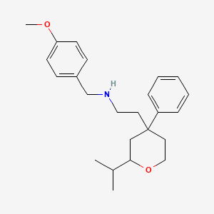 molecular formula C24H33NO2 B15027636 [(4-Methoxyphenyl)methyl]({2-[4-phenyl-2-(propan-2-YL)oxan-4-YL]ethyl})amine 