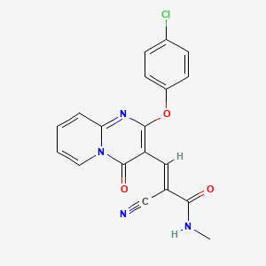 (2E)-3-[2-(4-chlorophenoxy)-4-oxo-4H-pyrido[1,2-a]pyrimidin-3-yl]-2-cyano-N-methylprop-2-enamide