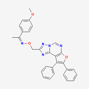 molecular formula C29H23N5O3 B15027697 (1Z)-N-[(8,9-diphenylfuro[3,2-e][1,2,4]triazolo[1,5-c]pyrimidin-2-yl)methoxy]-1-(4-methoxyphenyl)ethanimine 