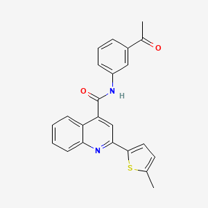 N-(3-acetylphenyl)-2-(5-methylthiophen-2-yl)quinoline-4-carboxamide